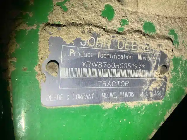 Tracteur John Deere 8760 1992